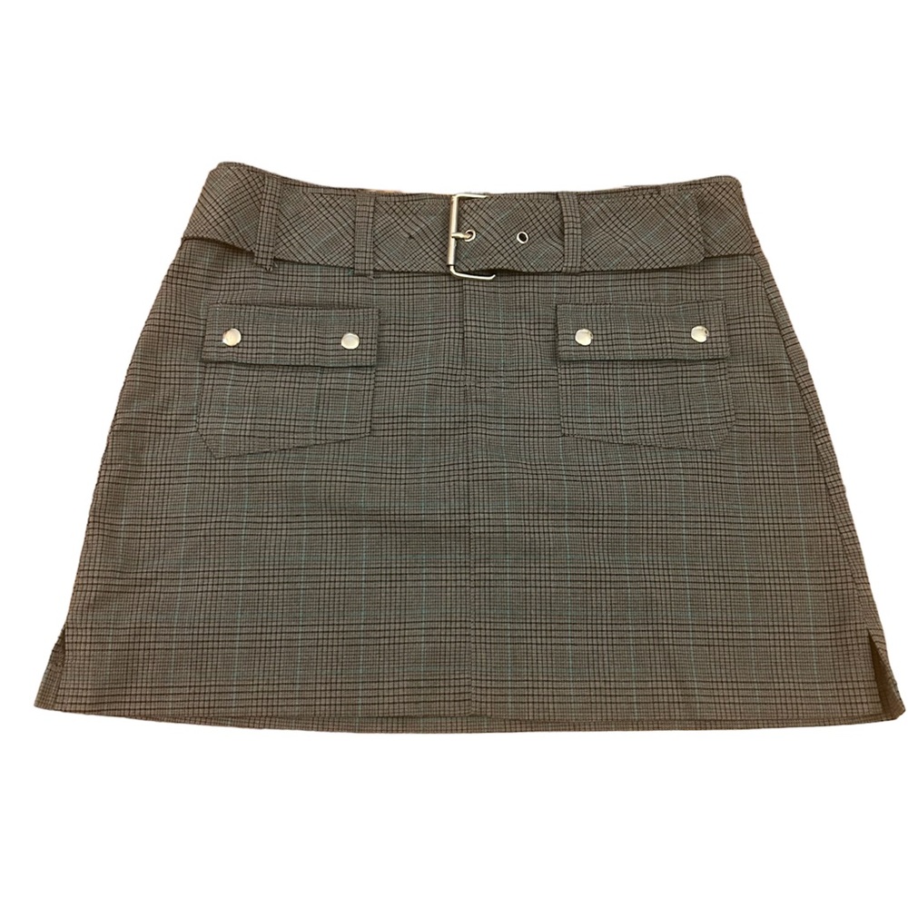 Plaid mini skirt